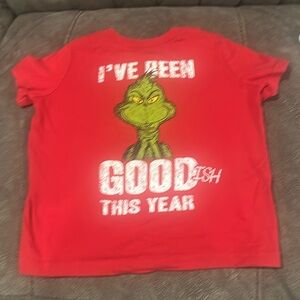The grinch Christmas shirt I’ve been goodish this year cotton size 4 unisex